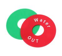 BETOOKY 2pcs Valve Water Label PVC Signs for Accurate Classification Bright and Inlet and Outlet Valve Identification Tags for Convenient Operation on Ice Bucket