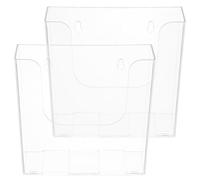 BETOOKY 2pcs Wall-mounted Acrylic Hanging Document Display Holders with Large Capacity, Hanging File Pockets for Organizing Flyers and Brochures in Office Or Reception