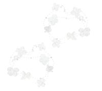 BETOOKY 2pcs Wedding Hairbands Light Floral Pattern Headbands Non-itchy Skin-friendly Cloth and Pearl Material Romantic Headwear for Wedding Party Accessories