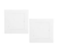BETOOKY 2pcs White Abs Plastic Wall Access Door Panel for Drywall with Aesthetic Design and Versatile Use, Rectangular Ceiling Inspection Flap Cover for HVAC and Plumbing Ceiling