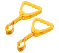 BETOOKY 2pcs Yellow Nylon and Plastic Bus Hand Strap Handle Ring for Car Interior Accessories, Strong and Sturdy Portable Grab Handles Suitable for Subway and Trash Can