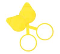 BETOOKY 2pcs Yellow Plastic Windshield Wiper Fluid Caps Replacement with Tight Fit for Car Washer Fluid Reservoirs, Reliable Leak-resistant Covers Suitable for Vehicle Maintenance