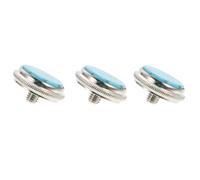 BETOOKY 3 Pcs Replaceable Sky Blue Trumpet Buttons with Copper and Stone Material, Creative Design for Fixing Trumpet Keys, Sturdy Musical Instrument Accessories
