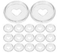 BETOOKY 30pcs 24mm Heart-shaped Plastic Binding Discs for Book Binding Accessories, Loose-leaf Binder Rings 360° Rotation, Suitable for Planners and DIY Notebooks