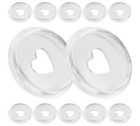 BETOOKY 30pcs Discbound Discs Loose-Leaf Binder Discs 24mm Abs Plastic Rounded Corners Heart Hole Design Smooth Surface Convenient Storage for Home and Office Loose-Leaf Type Book Calendar