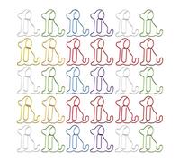 BETOOKY 30pcs Dog Shaped Office Paper Clips Metal Assorted Color Practical Convenient Fine Workmanship Clips for Homework Use Random Color