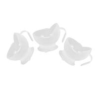 BETOOKY 3pcs Adaptive Suction Cup Plate with Handles and Wide Mouth, Non-Skid Spill-Proof Dinnerware for Elderly and Patients, Easy Handling Suction Base Bowl for Home and Patient Care