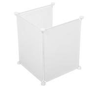BETOOKY 3pcs Dog Litter Box Splash Guard White Plastic Pee Shield and Black Clips, Urine Barrier for Puppy Potty Tray Training Pads, Litter Box Privacy Screen for Pet Toilet