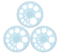 BETOOKY 3pcs High Precision Plastic Measuring Protractors 360 Degree Circle Protractor Set with Smooth Surface for Students and Maths Geometry Tool