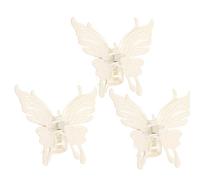 BETOOKY 3pcs Large Butterfly Hair Claw Clips for Women, Plastic Back Hair Clips Strong Hold and Practical Use, Simple Design for Washing Your Face Or Special Occasion