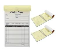 BETOOKY 3Pcs Order Form Receipt Book - Order/Invoice Book for Small Business - 21x14cm Duplicate Receipt Pad Keep Track of Your Customer Purchase