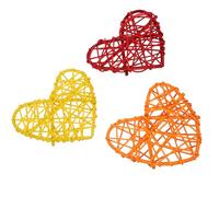 BETOOKY 3pcs Parrot Chewing for Birds, Heart Shape Synthetic Material Pecking and Stimulating, for DIY Foraging and Bird Cage Accessories Random Color