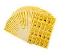 BETOOKY 450pcs Static Sensitive Warning Stickers Yellow Extra Thick Adhesive Sign for Schools Offices Buildings