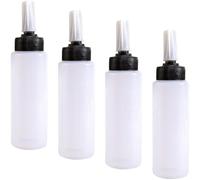 BETOOKY 4pcs 150ml Squeeze Hair Color Applicator Bottles with Nozzle Plastic Portable Hair Dye Bottles for DIY Coloring at Home Easy to Squeeze with Better Flow Control