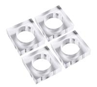 BETOOKY 4pcs Acrylic Square Napkin Rings Serviette Buckles for Table Decoration Unique and Delicate Napkin Holders That Won't Hurt The for Weddings and Banquets