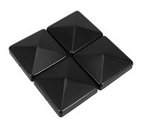BETOOKY 4pcs Black Pyramid Post Caps Covers for Square Posts 80x80mm Aluminium Fence Decorative Caps with Smooth Edges and Rainwater Protection for Landscape Pathway Fencing and Stair