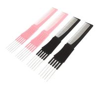 BETOOKY 4pcs Carbon Fiber Hair Combs for Styling and Creating Voluminous Curly Hair Anti-static Teasing Brushes Suitable for Curls and Updos for Women and Men