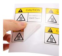 BETOOKY 4pcs Caution Hot Surface Sticker Adhesive Pvc Warning Labels Easy Application Prevent Accidents for Accident Prevention in High Temperature Places