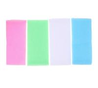 BETOOKY 4pcs Exfoliating Shower Towels with Nylon Material, Long and Narrow Shape, Creates Rich Lather and Provides Effective Body Scrub for Back and Full Body Use