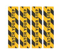 BETOOKY 4pcs Non-slip Stair Tape Safety Tape for Steps Weatherproof Sturdy Pet Material Warning Sign Sticker Suitable for Dangerous Places and Shopping Mall