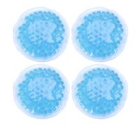 BETOOKY 4pcs Round Hot and Cold Therapy Gel Ice Packs and Physiotherapy, Reusable PVC Cold Compress Pack, Blue, Suitable for Injury Relief and Management