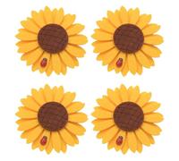 BETOOKY 4pcs Sunflower Curtain Tie Backs Iron and Cloth Curtain Binding Buckle Clips to Keep Neat and Tidy for Bedroom Home Decoration