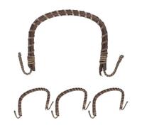 BETOOKY 4pcs U-Shape Teapot Handle Replacement for Kettles and Ceramic Tea Pots Made of Rattan and Iron with Heat-Resistant and Comfortable Grip, Suitable for Home and Restaurant Use