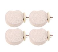 BETOOKY 4pcs Volcanic Rock Bird Beak Grinding Stones Parrot Stand Perch with Platform Shape for Balance Support and Claw Trimming in Birdcages, Suitable for Parakeets and Small Birds