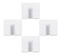 BETOOKY 4pcs Wall-mounted Storage Holder Abs White for Remote Control