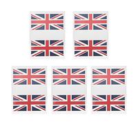 BETOOKY 5 Sets Waterproof Temporary Decals British Flag Face Stickers for Football Match, Safe to Skin Paper and Pvc Country Stickers