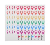 BETOOKY 5 Sheets Maps Travel Markers Map Marker Stickers 3D Self-Adhesive Vivid Color Coding Waterproof Sticker Labels for Family Vacations and Office Planning