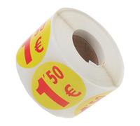 BETOOKY 500pcs Adhesive Price Tag Paper Round Yellow Pre-Priced Decals for Retail Stores Small Markets Supermarket Supply Price Marker Label Displaying Attracting Customers Attention