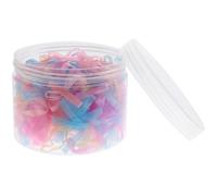 BETOOKY 500pcs Disposable Hair Ties Elastic Rubber Bands Won’t Hurt Hair Fix for Christmas Assorted Color Carrot Shaped Bottle