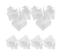 BETOOKY 50pcs Candy Box Paper Wedding Candy Box White Paper for Party Corporate Events Chocolate Truffles