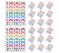 BETOOKY 560pcs Map Location Stickers Positioning Stickers Self-Adhesive Design Accurate Map Marking Assorted Color Labels for Road Trip and Project Boards Suitable for Teachers
