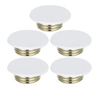 BETOOKY 5pcs Concealed Fire Sprinkler Head Escutcheon Covers, White Iron Material with Split Ring Design, Reliable Protection and Quick Installation for Offices and Hotel Ceilings