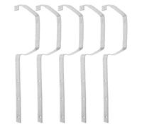BETOOKY 5pcs Heavy Duty Iron Rain Gutter Holding Rack Easy Maintenance and Detachment Prevention for Villas and Residential Buildings Silver Metal Gutter Support Brackets