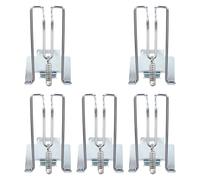 BETOOKY 5pcs Metal Cash Register Money Clips with Space-Saving Structure and Universal Compatibility, Silver Cashier Box Clamps for Office, Shop, and Market Use