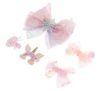 BETOOKY 5pcs Snowflake Hair Clip Set for Easy to Wear and Practical Assorted Colour Hair Accessories for Daily Life and Ceremony