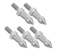 BETOOKY 5pcs Stainless Steel Camera Tripod Leg Spike Tips with 1/4 Inch Threaded Screw, Lightweight Non-slip Tripod Metal Feet Spikes with Antislip Grooves for Enhanced Stability