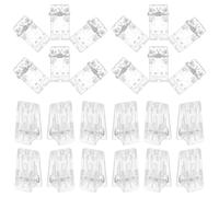 BETOOKY 60pcs Acrylic Badge Clips Name Cards Clip Simple Design for Office and Events that Need Badges Or Ids Creative Fixing Picture Not Easy to Break