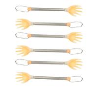 BETOOKY 6pcs Extendable Back Scratcher Claw Scratcher Stainless Steel Plastic Portable Relieves Itching Handy Tool for Pregnant Women and Parents