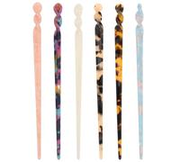 BETOOKY 6pcs Lightweight Synthetic Material Hair Forks Chignon Hair Clips for Women Vintage and Elegant Chopsticks to Firmly Hold for Parties and Performances