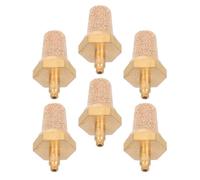 BETOOKY 6pcs M5 Brass Pneumatic Muffler Silencer and Copper Filter Nozzle for Fog Machine and Air Compressor, Easy Installation with Universal Compatibility for Stage Performances