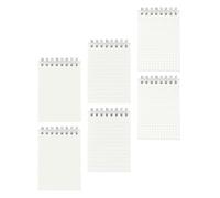 BETOOKY 6pcs Mini Notepads with Cover and Spiral Binding, Multipurpose Paper Notebooks for Writing Summaries and Planning, White Pp Material, Flat Pages for School and Office Use