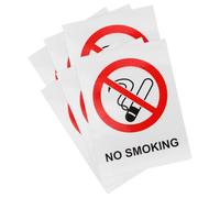 BETOOKY 6pcs No Smoking Wall Stickers Pvc Vinyl Rectangular Safety Signs and Visible Signage Resistant to Peeling for Public Places and Outdoor Use