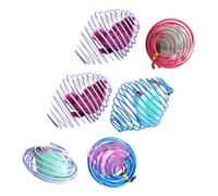 BETOOKY 6pcs Spring Cat Toy Fuzzy Balls for Cats Indoor Interactive Toys Crinkle Balls for Kitten Play