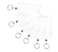 BETOOKY 6pcs Tag Sleeve Name Tag Holder 3.89x2.36x0.28in Hard Plastic Thickened PC Material Thumb Slot Frosted Surface Portable Design Convenient to Carry for Students