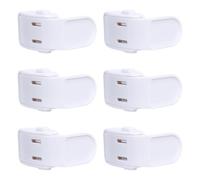 BETOOKY 6pcs White Plastic Cabinet Door Lock for Self Adhesive Safety Locks Fits Different Door Thicknesses for Kitchens and Rented Apartments Easy Install