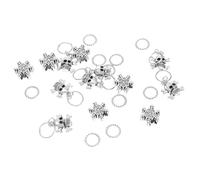 BETOOKY 70pcs Silver Metal Hair for Braids and Dreadlocks Reusable Zinc Alloy Hair Accessories DIY and Wedding Prom